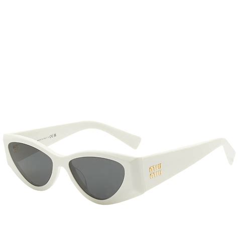 miu miu sunglasses white|miu sunglasses for women.